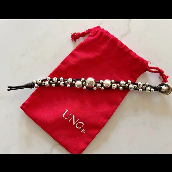 UNO de 50 Silver and Brown Beaded Bracelet - Picture 6 of 8